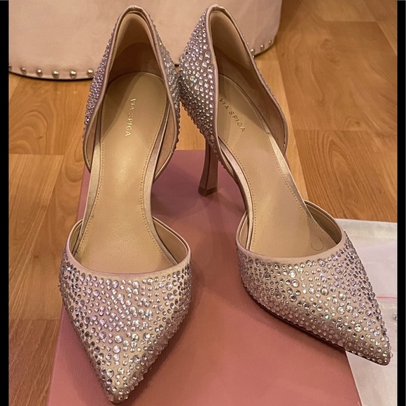 NIB Via Spiga Nude Ondine3 Pumps Size 8.5 - Picture 2 of 16